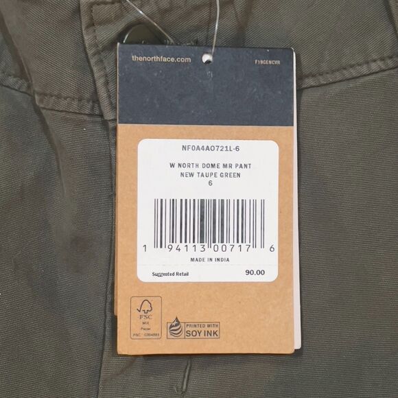 NWT! The North Face Dorm Mr. Pant Taupe Green Hiking Pants - Women's Size 6 - Picture 3 of 9